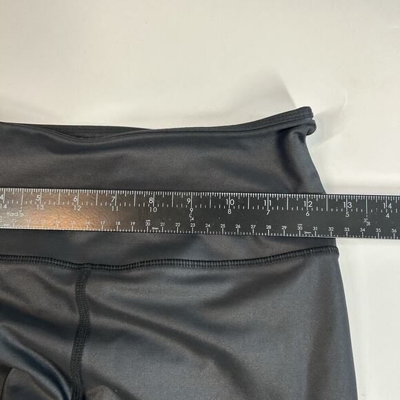 Zyia Active Black Faux Leather Light n Tight Leggings Womens 4 Workout Flaw - Picture 6 of 9